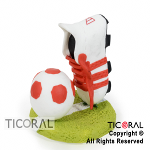 ADORNO MAQUETA BOTIN DE FUTBOL RIVER A. PORCELANA FRIA x 1